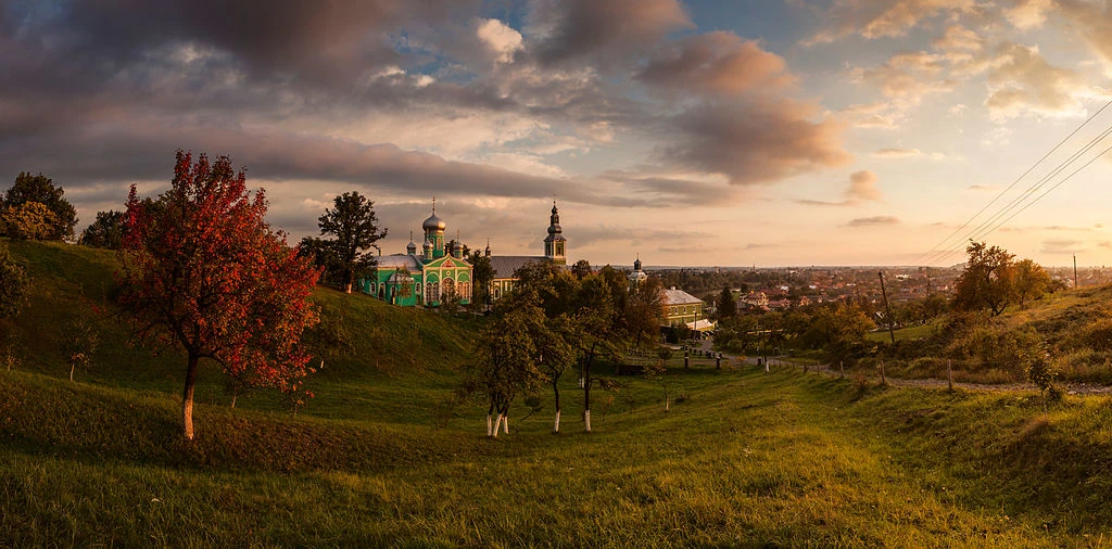 Saint Nicholas Monastery Ukraine (Mukacheve) (1772-1806, complex of architecture monuments of national significance №171): St. Nicholas Church and cells. Transcarpathian region, Mukachevo