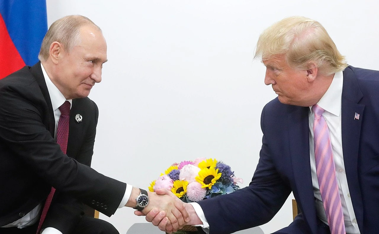 Vladimir Putin With President of the United States Donald Trump.