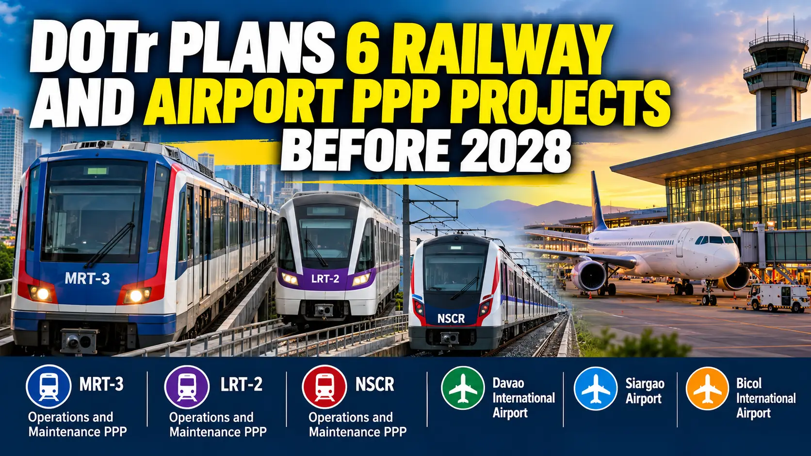 DOTr Plans 6 Railway and Airport PPP Projects Before 2028: What Commuters Should Know