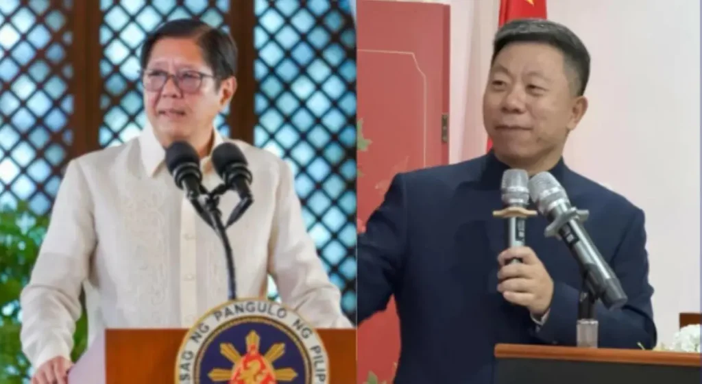 Philippines President Ferdinand Marcos Jr., Chinese Ambassador Jing Quan